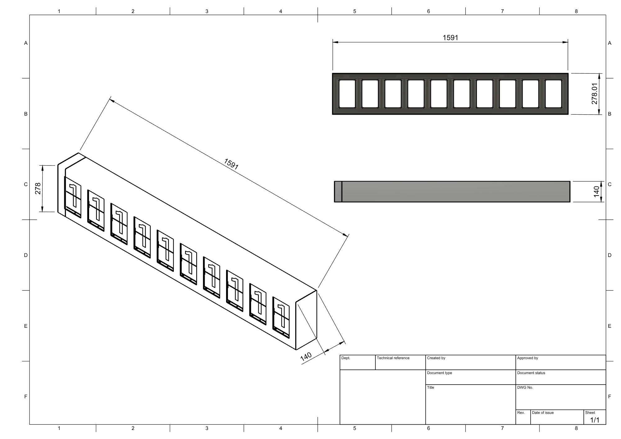 Split-flap frame fabrication preview