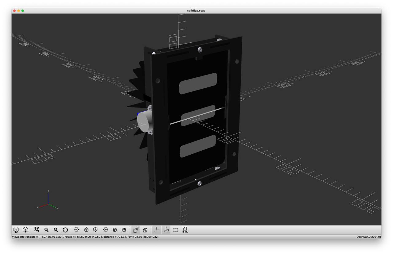 Split-flap module detail